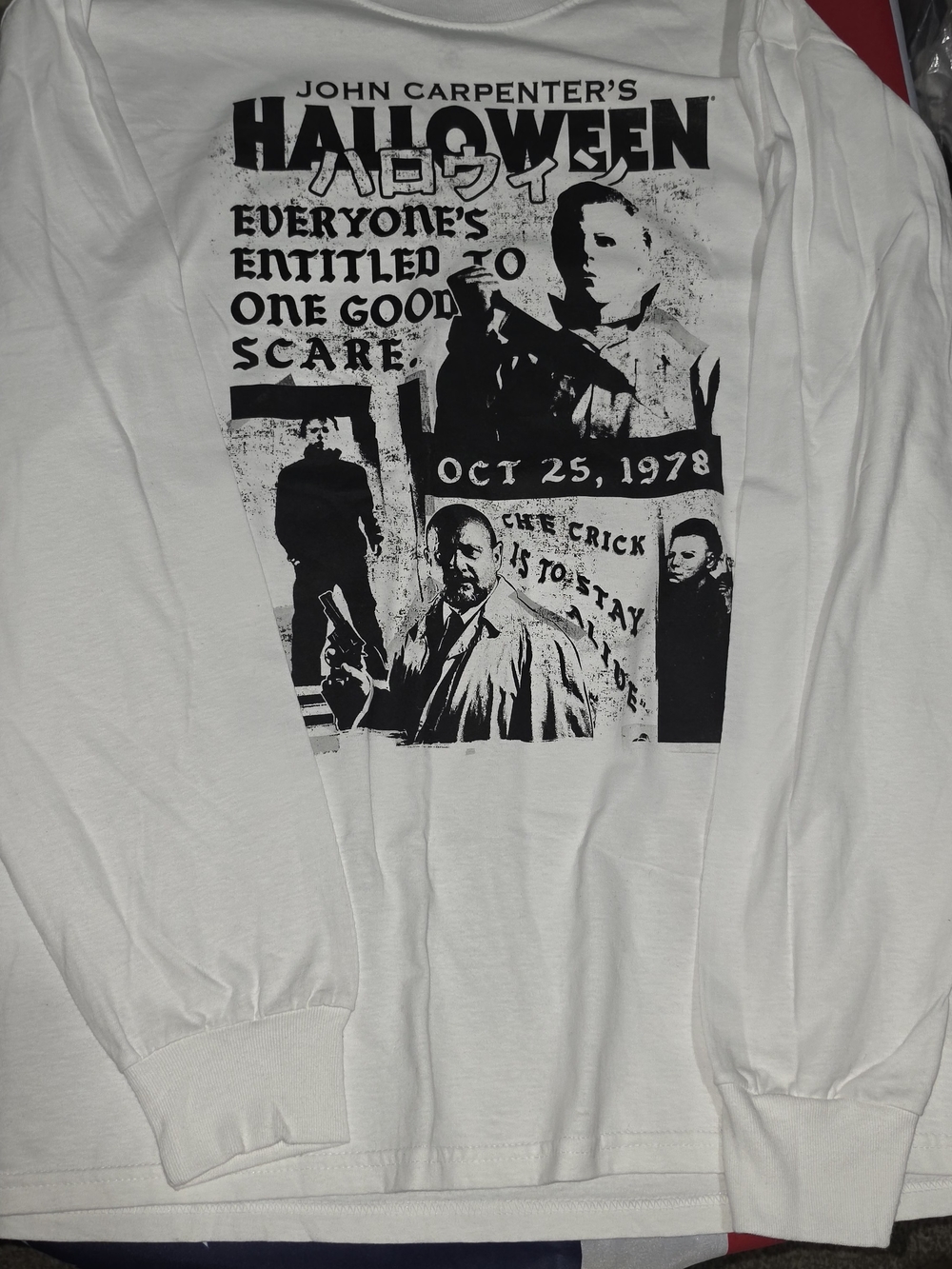 John Carpenter's Halloween Graphic Long Sleeve Tee - White